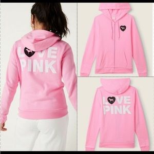 Victoria Secret PINK LIMITED EDITION ORIGINALS PERFECT ZIP UP HOODIE NWT